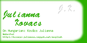 julianna kovacs business card